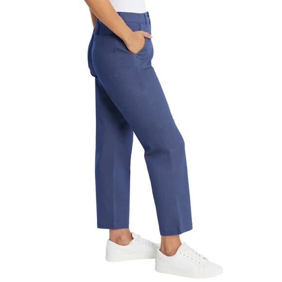 NWT G.H. Bass & Co. Women's Straight Leg Cotton Ankle Chino Pants - Picture 2 of 8